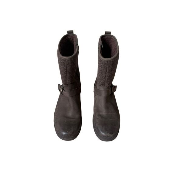 UGG Robbie Women’s Size 10 Brown Leather Wool Zipper Waterproof - Picture 2 of 10